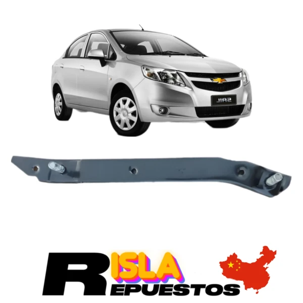 Mensula Guia Parachoque Para Chevrolet Sail 2010 2016 1.4